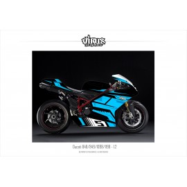Kit déco Ducati 1098/1198 1.2 Noir Bleu