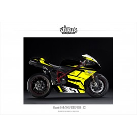 Kit déco Ducati 1098/1198 1.3 Noir Jaune