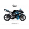 Kit déco Honda CBR600RR 2007/12 1.3 Noir Bleu Gris