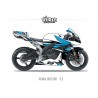 Kit déco Honda CBR600RR 2007/12 3.3 Blanc Bleu Noir