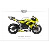 Kit déco Honda CBR600RR 2007/12 5.3 Blanc Jaune Noir