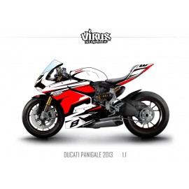Kit déco Ducati Panigale V2 2013 1.1 Blanc Rouge Noir