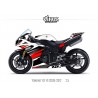 Kit déco Yamaha R1 2009/14 2.5 Blanc Noir Rouge
