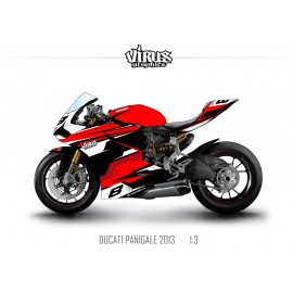 Kit déco Ducati Panigale V2 2013 1.3 Rouge Blanc Noir