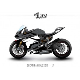 Kit déco Ducati Panigale V2 2013 1.4 Gris Blanc Noir