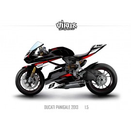 Kit déco Ducati Panigale V2 2013 1.5 Noir Blanc Rouge Gris
