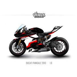 Kit déco Ducati Panigale V2 2013 1.6 Noir Blanc Rouge