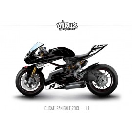 Kit déco Ducati Panigale V2 2013 1.8 Noir Blanc Gris