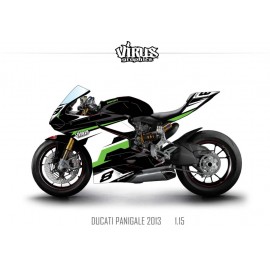 Kit déco Ducati Panigale V2 2013 1.15 Noir Blanc Vert