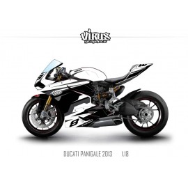 Kit déco Ducati Panigale V2 2013 1.18 Blanc Noir Gris