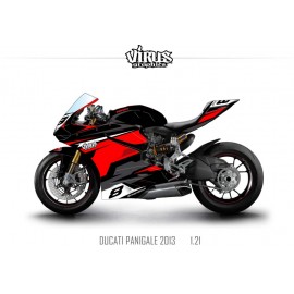 Kit déco Ducati Panigale V2 2013 1.21 Noir Rouge Gris