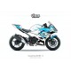 Kit déco Kawasaki Ninja 400 2018 2.2 Blanc Bleu Noir