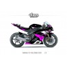 Kit déco Yamaha R6 2008/16 2.2 Noir Rose Blanc