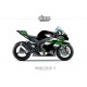 Kit déco Kawasaki ZX10R 2016 1.8 Noir Gris Vert