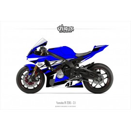Kit déco Yamaha R1 2015/19 3.1 Bleu Blanc Noir