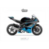 Kit déco Yamaha R6 2017 1.8 Noir Gris Bleu