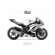 Kit déco Yamaha R6 2017 2.4 Blanc Gris Noir
